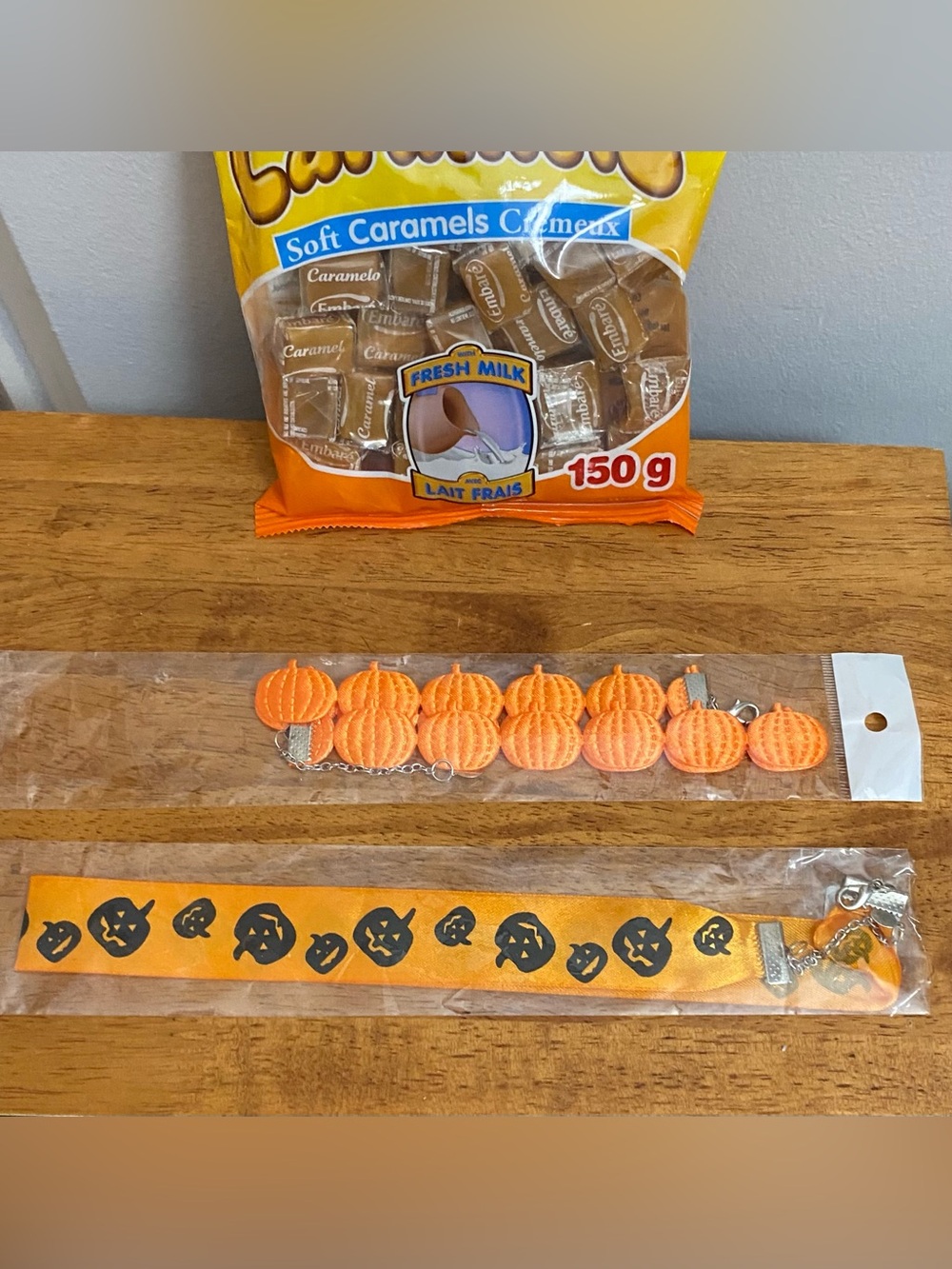 Orange Pumpkin Choker Set - Halloween Ribbon